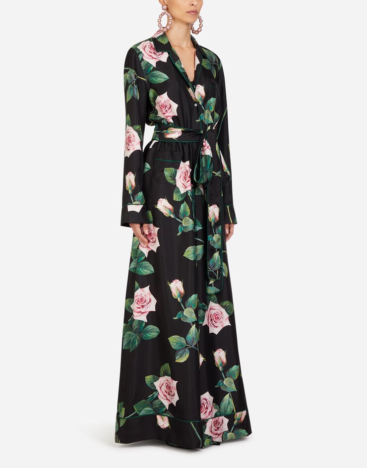 Dolce & Gabbana TROPICAL ROSE PRINT TWILL SUIT FLORAL PRINT F6E6JTHS190