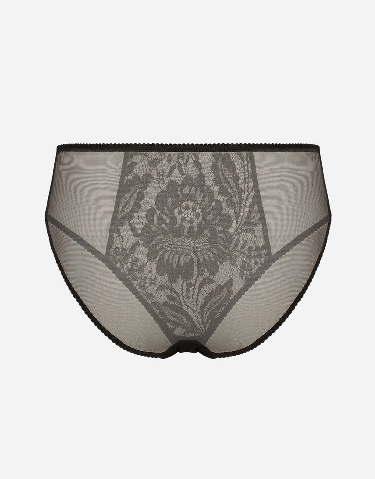 Dolce & Gabbana Lace and tulle panties черный O2F63TONQ79