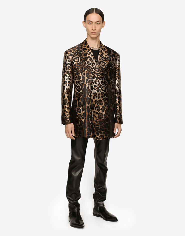 Dolce & Gabbana Leopard-design jacquard jacket Animal Print G2QR2THJMIE