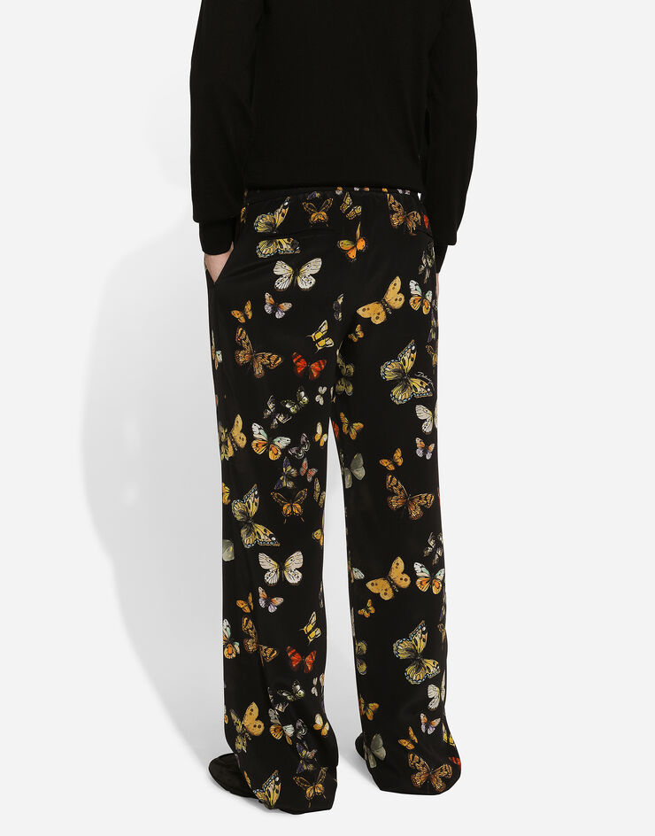 Dolce & Gabbana Pantalón estilo jogger de seda Imprima GP07STIS1VR