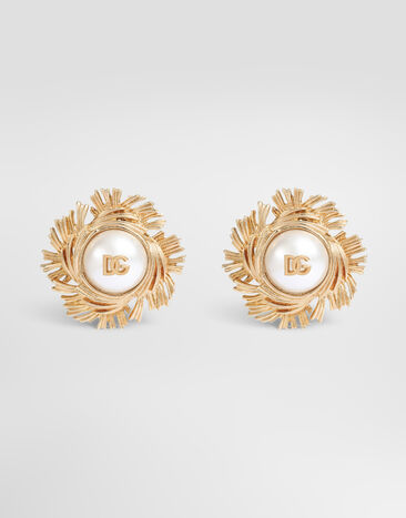 Dolce & Gabbana Cabochon clip earrings Gold WES6S1W1111