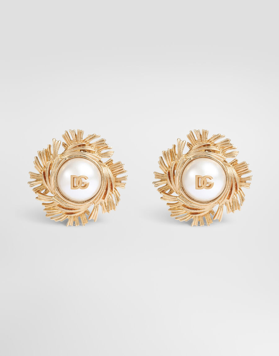 Cabochon clip earrings