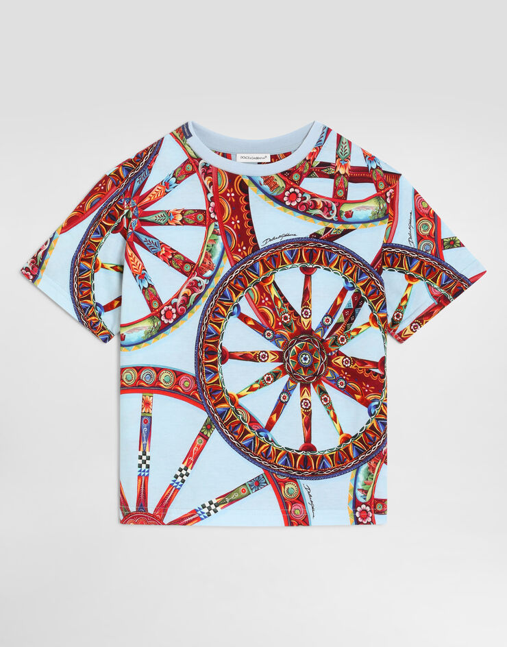 Dolce & Gabbana Carretto-print jersey t-shirt Multicolor L4JTHVHS7RH