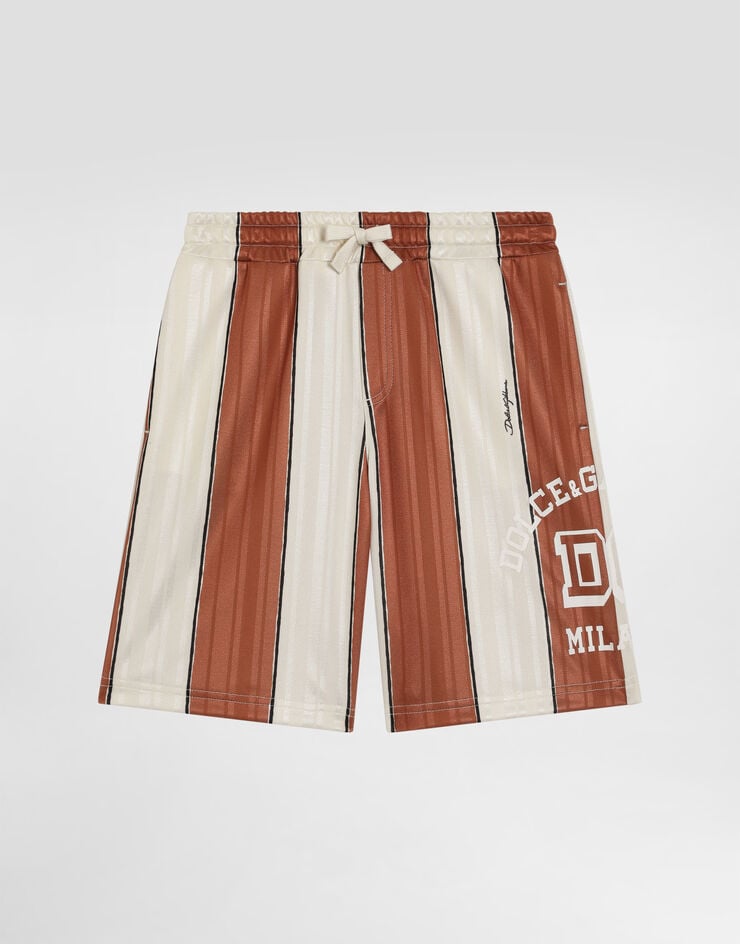 Dolce & Gabbana Striped jersey bermuda shorts Dolce & Gabbana Striped jersey bermuda shorts Multicolor L4JQXAHS7Q5