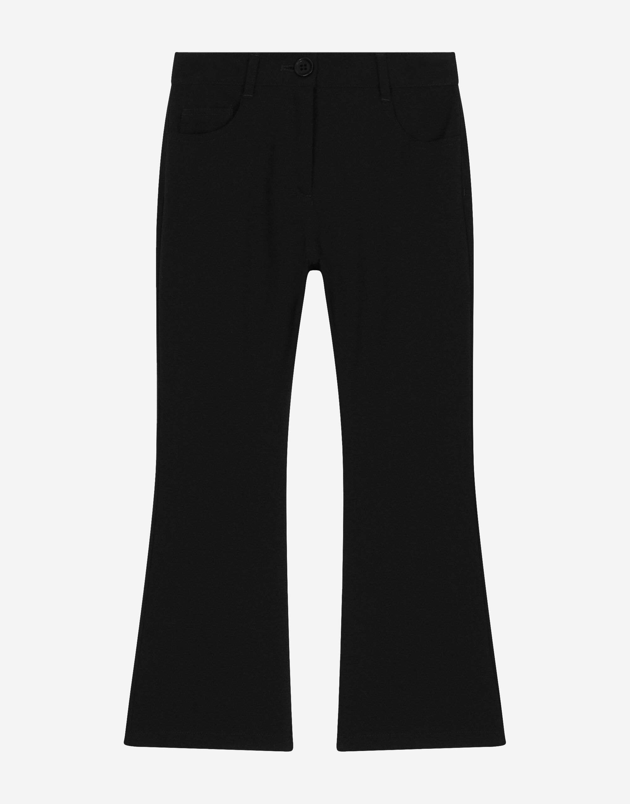 宅配 cady Flared ブラックのガールズ pants logo DG with パンツ