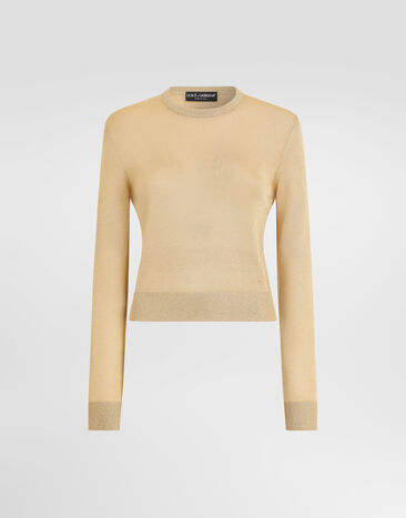 Dolce & Gabbana Metallic viscose pullover Multicolor FXXBZZJGMI3