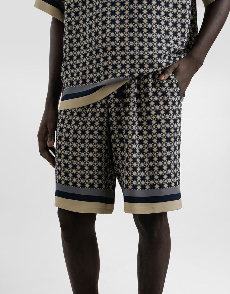 Dolce & Gabbana Printed crêpe marocain bermuda shorts Print GV37ATHI1ZY