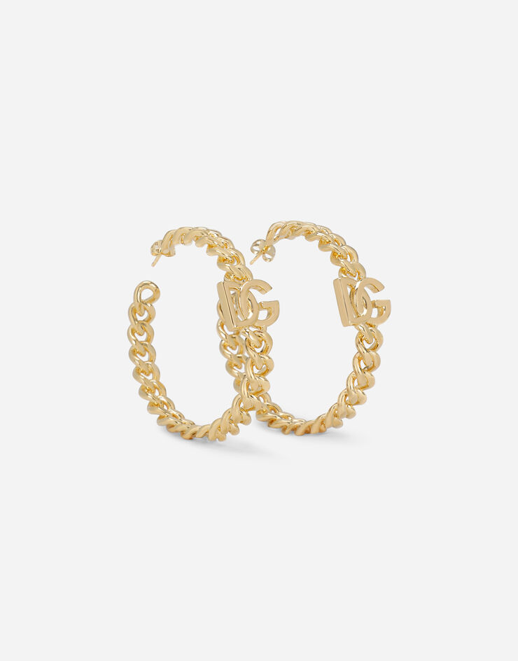 Dolce & Gabbana Creole earrings with DG logo Gold WEN6P4W1111