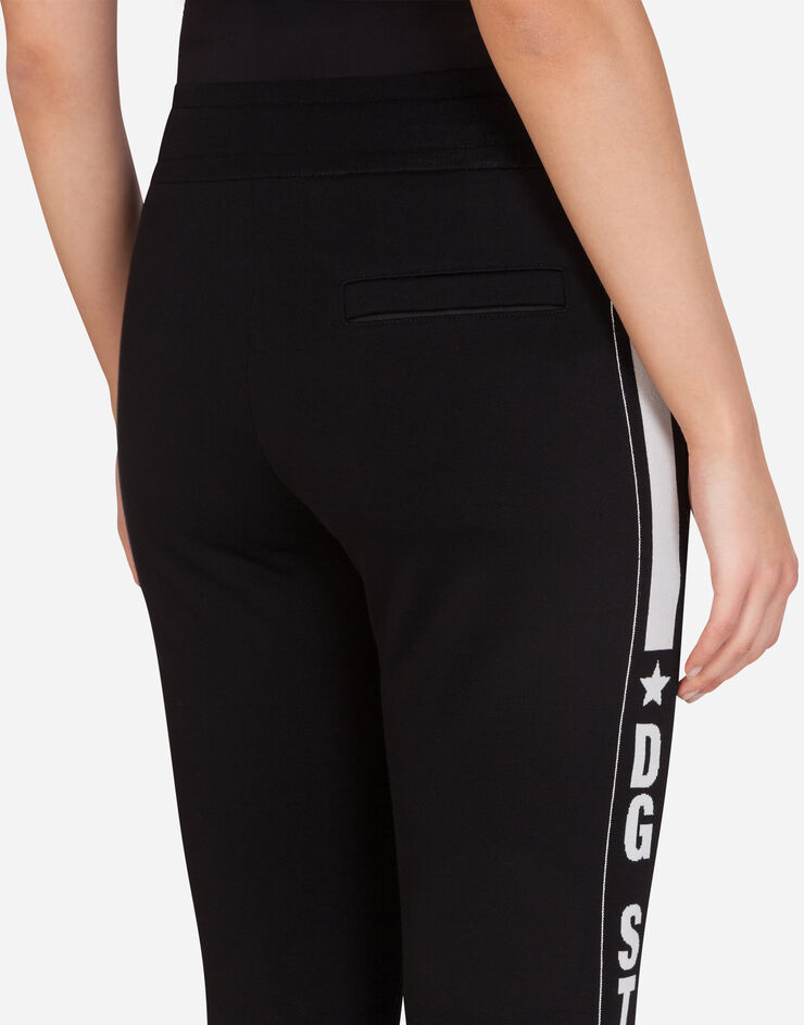 Dolce & Gabbana MILLENNIALS STAR JERSEY JOGGING PANTS BLACK FTBM7THU7AL