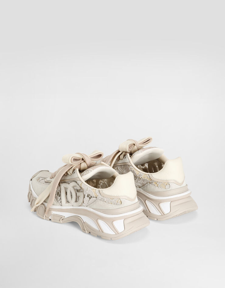 Dolce & Gabbana DG country road sneakers in lace Cream CK2417AX627