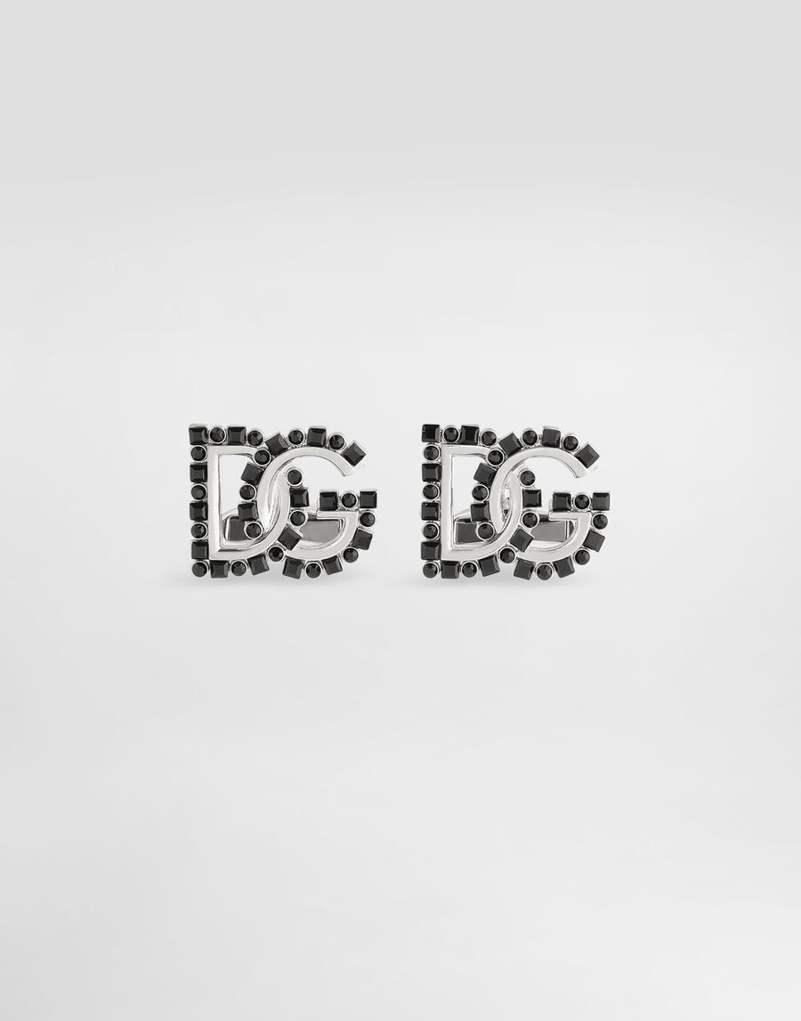 Dg logo cufflinks with rhinestones