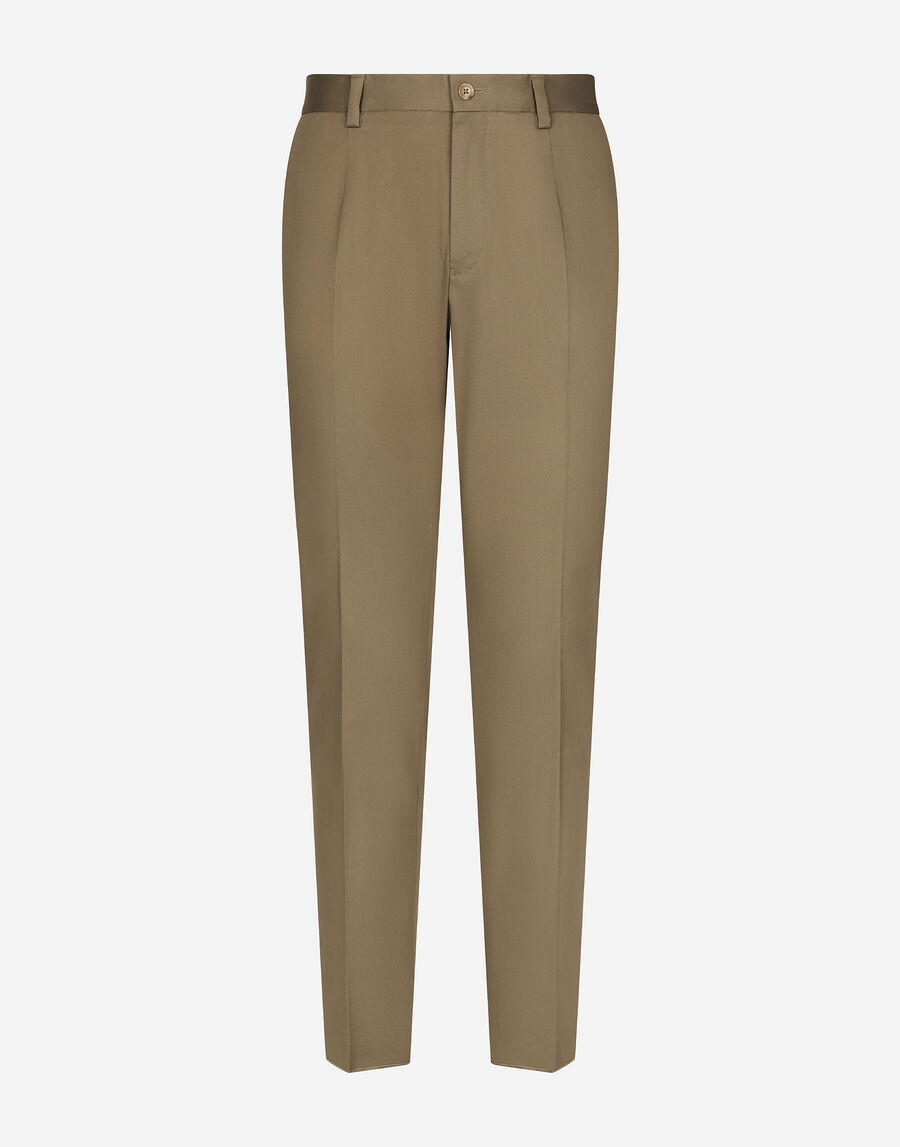 Stretch gabardine trousers