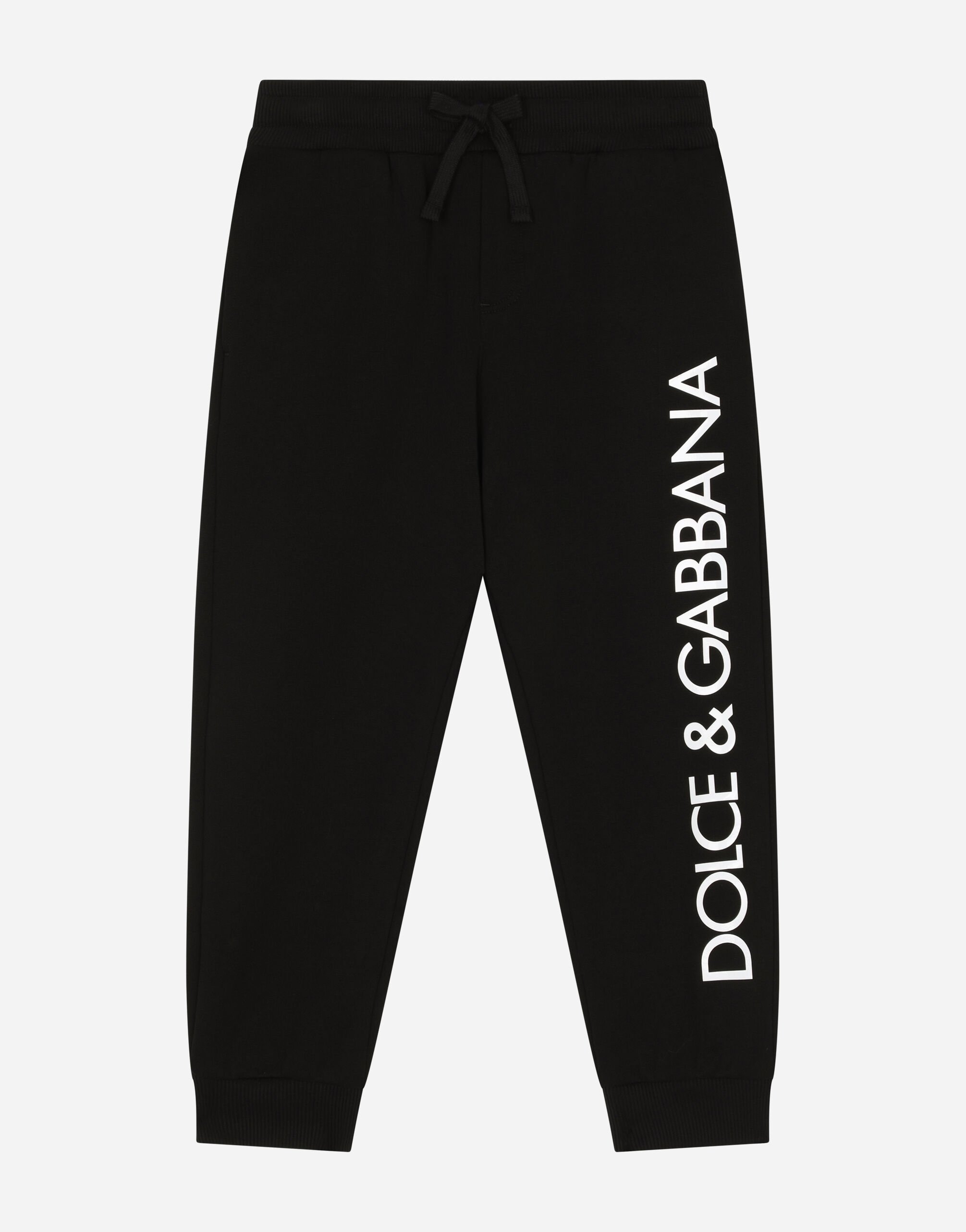 Dolce & Gabbana Cotton jogging pants with logo print Multicolor L43Q56LDC60