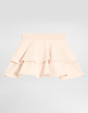 Dolce & Gabbana Falda con culotte de felpa y logotipo DG a láser Pink L2JIB1G7PIE