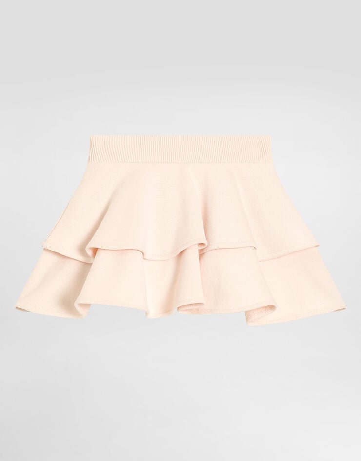 Dolce & Gabbana Gonna con culotte in felpa e logo DG laserato Rosa L2JIB1G7PIE