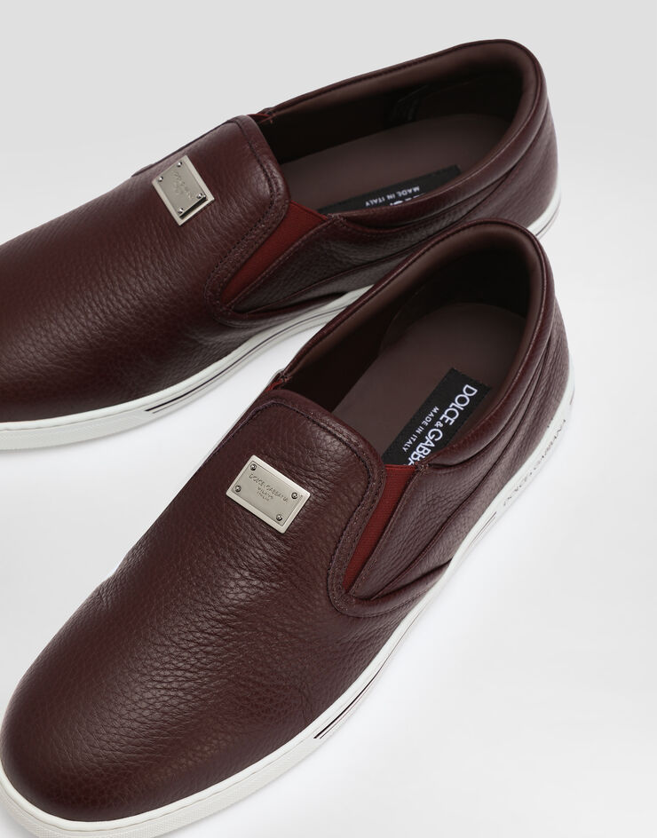 Dolce & Gabbana Saint Tropez deerskin sneakers Bordeaux CS2321A8034