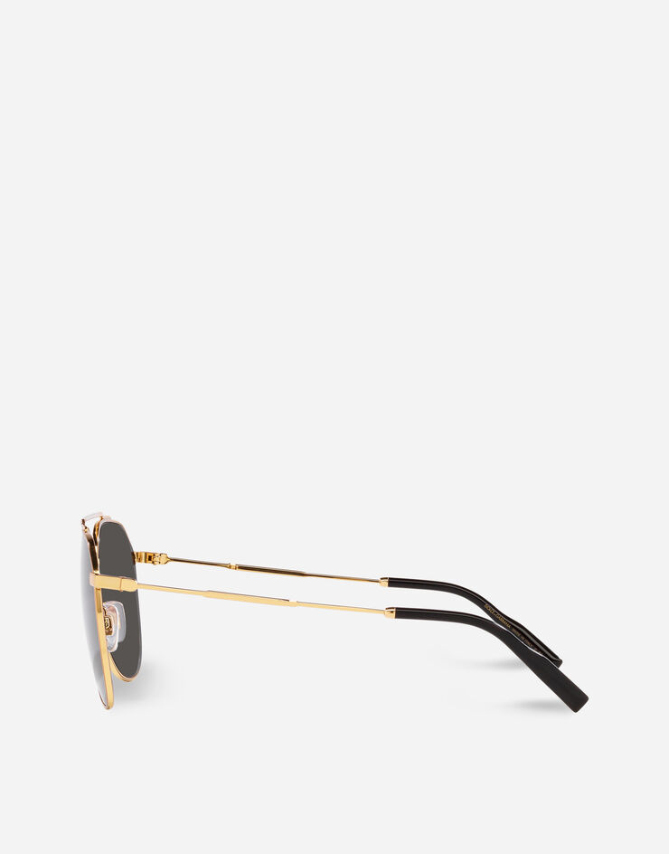 Diagonal Cut Sunglasses in Gold for Men | Dolce&Gabbana®