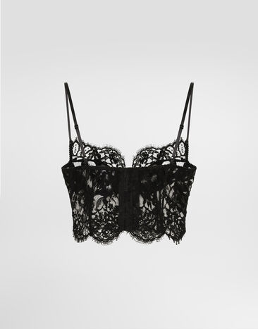 Dolce & Gabbana Lace balconette bralette Black O7C41TONL36