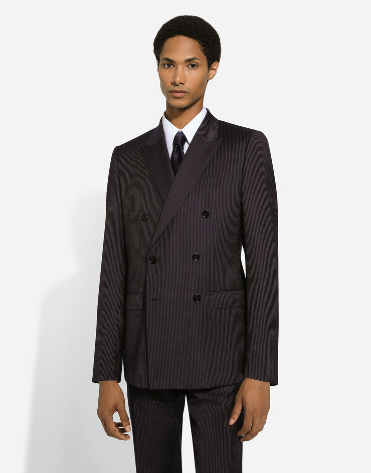Dolce & Gabbana Pinstripe double-breasted Martini-fit suit Blue GK7SMTFR20G