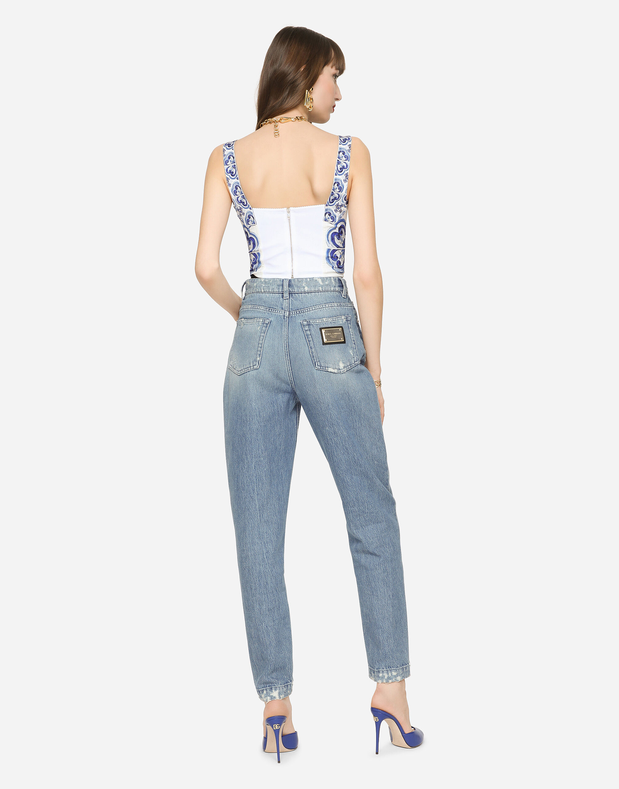 デニム・ジーパン Dolce & Gabbana FW24 CARROT LEG JEANS (FTBXGD G8GJ3S9003) Dolce & Gabbana Carrot Leg Jeans | italist
