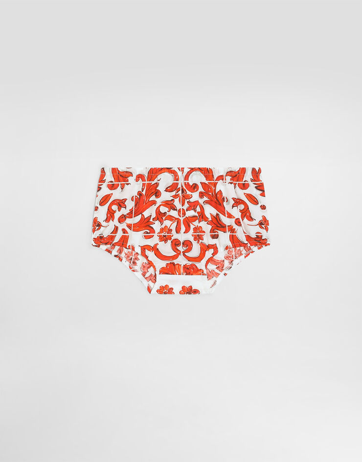 Dolce & Gabbana Majolica-print poplin skirt Multicolor L24I49G7P4N