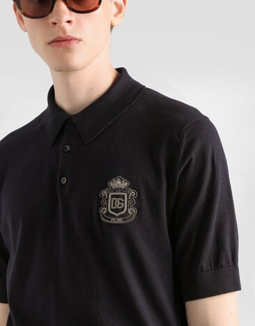 Dolce & Gabbana Polo de algodón Blue GXZ02ZJBCIU