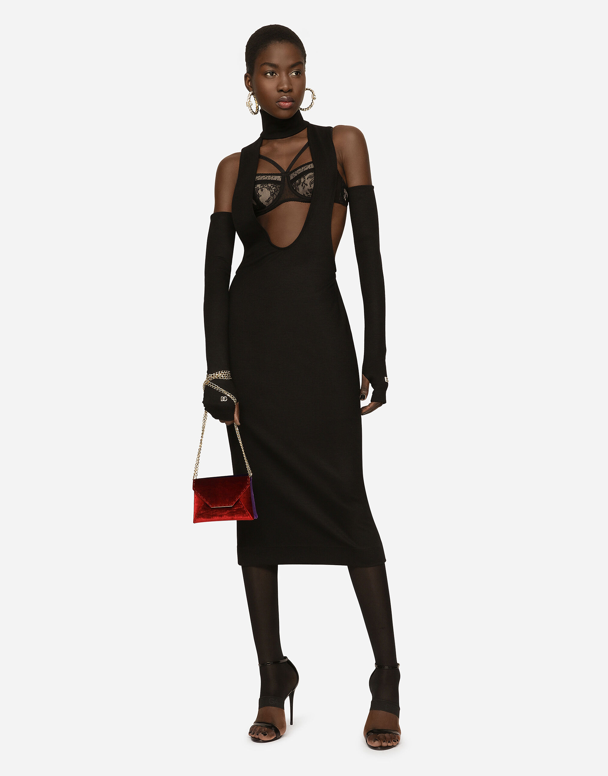 Calf length jersey dress sales