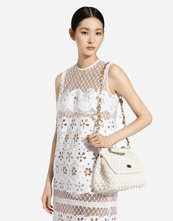Dolce & Gabbana Bolso de mano Sicily grande Blanco BB6002AY208