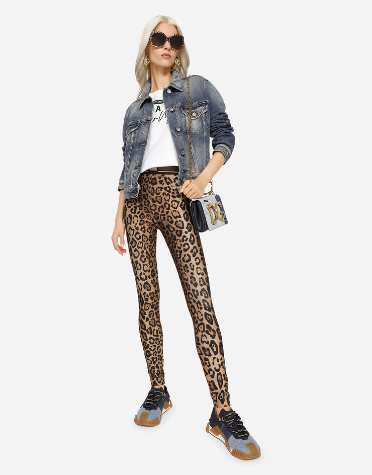Dolce & Gabbana Leopard-print spandex/jersey leggings Multicolor I3ABLWG7BPT
