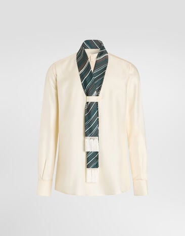 Dolce & Gabbana Silk twill shirt White G5PG8TFU1XB