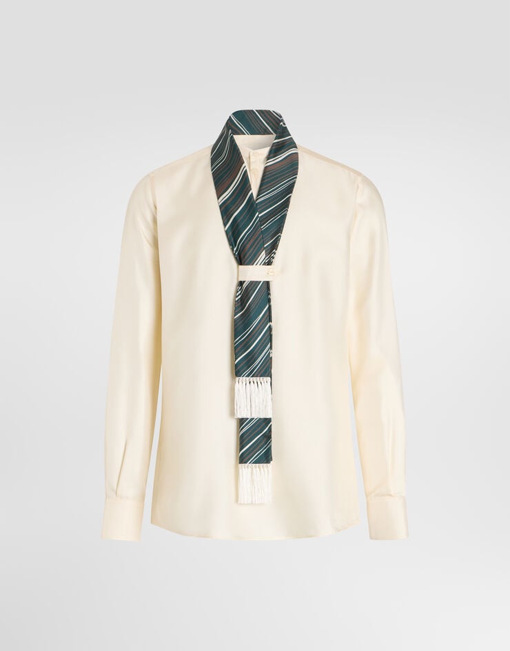 Dolce & Gabbana Silk twill shirt Dolce & Gabbana Silk twill shirt White G5PG8TFU1XB