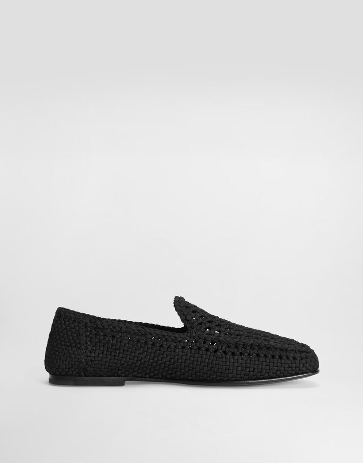 Dolce & Gabbana Häkel-Slipper Schwarz A50523AJ183