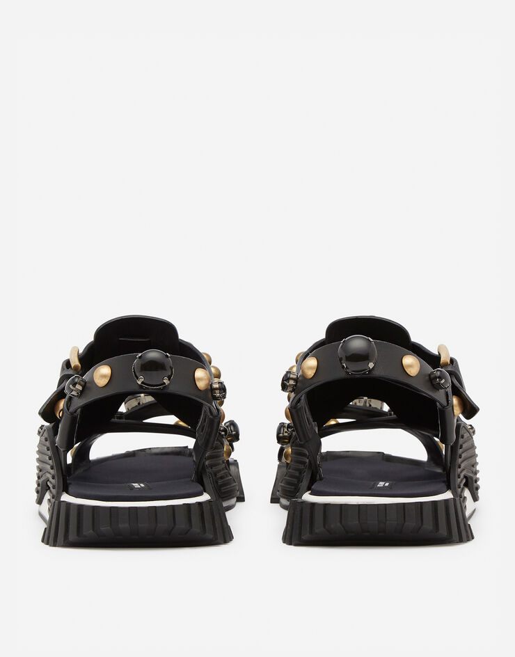 Dolce & Gabbana NS1 sandals in cowhide with stone embroidery Dolce & Gabbana NS1 sandals in cowhide with stone embroidery MULTICOLOR CS1795AX659