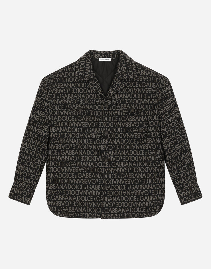 Dolce&Gabbana Denim jacket with jacquard logo Multicolor L43S90HJMPB
