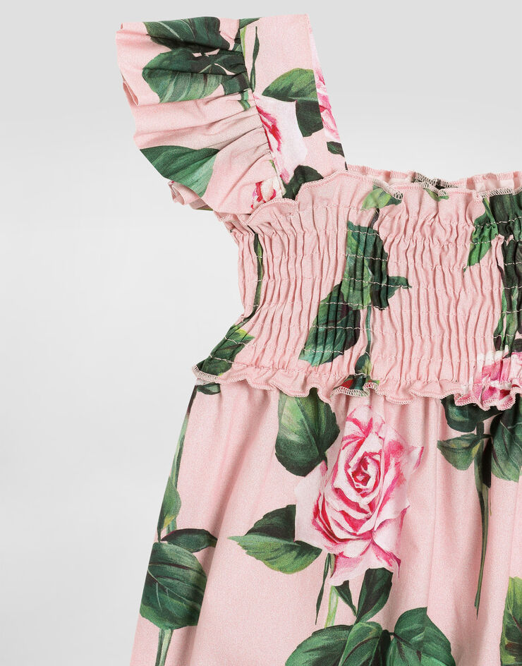 Dolce & Gabbana Rose-print poplin romper suit Print L22O01HS5S8