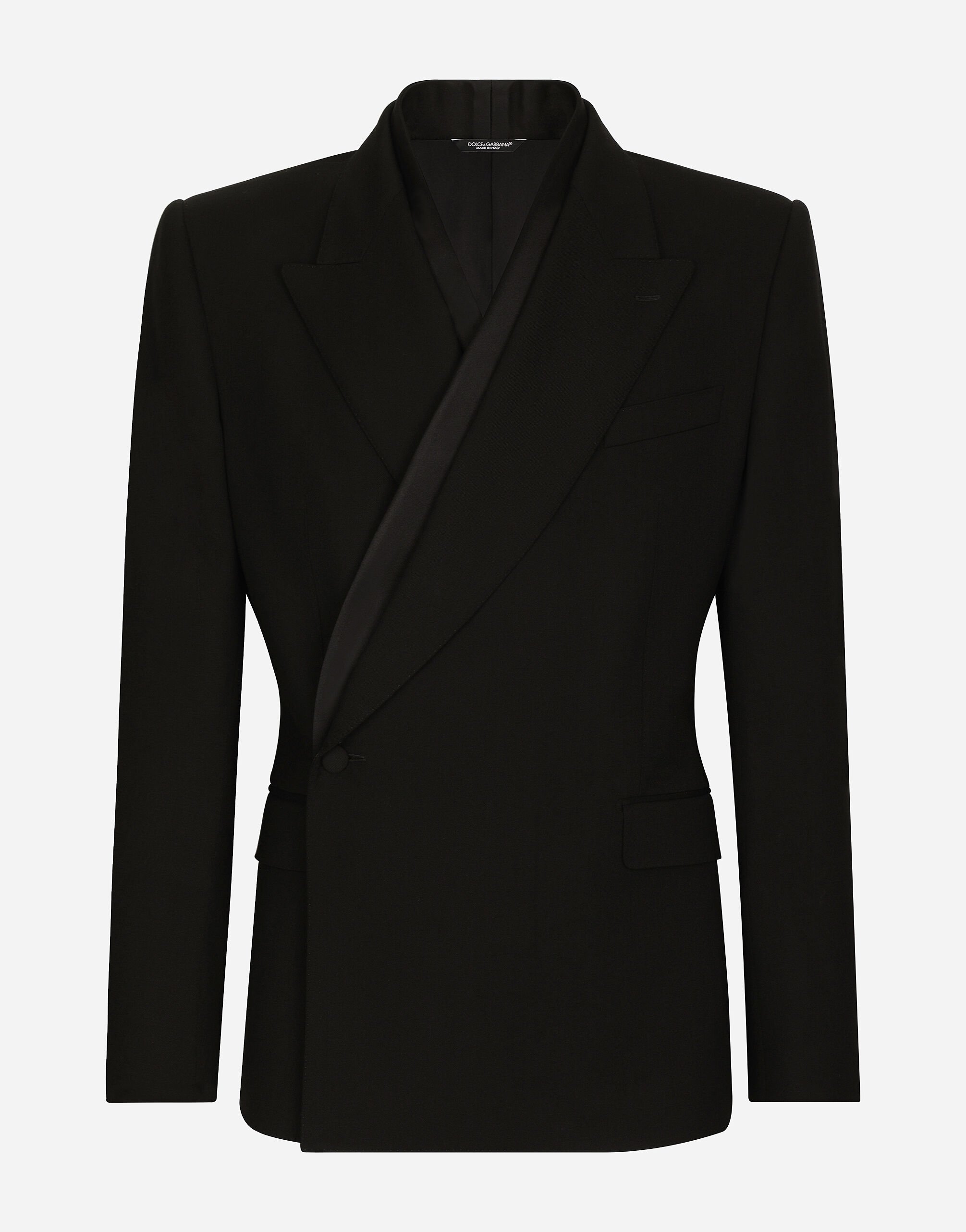Dolce & Gabbana Double-breasted Sicilia-fit jacket Black VG446FVP187