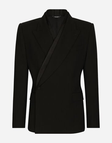 Dolce & Gabbana Zweireihige Jacke Sicilia Schwarz VG446FVP187