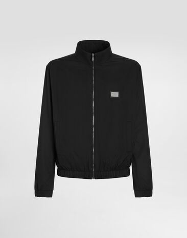Dolce&Gabbana Light nylon jacket with branded tag Black G9AOFTGG731
