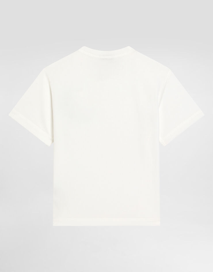 Dolce & Gabbana Jersey T-shirt with DG logo White L4JTHVG7N0F