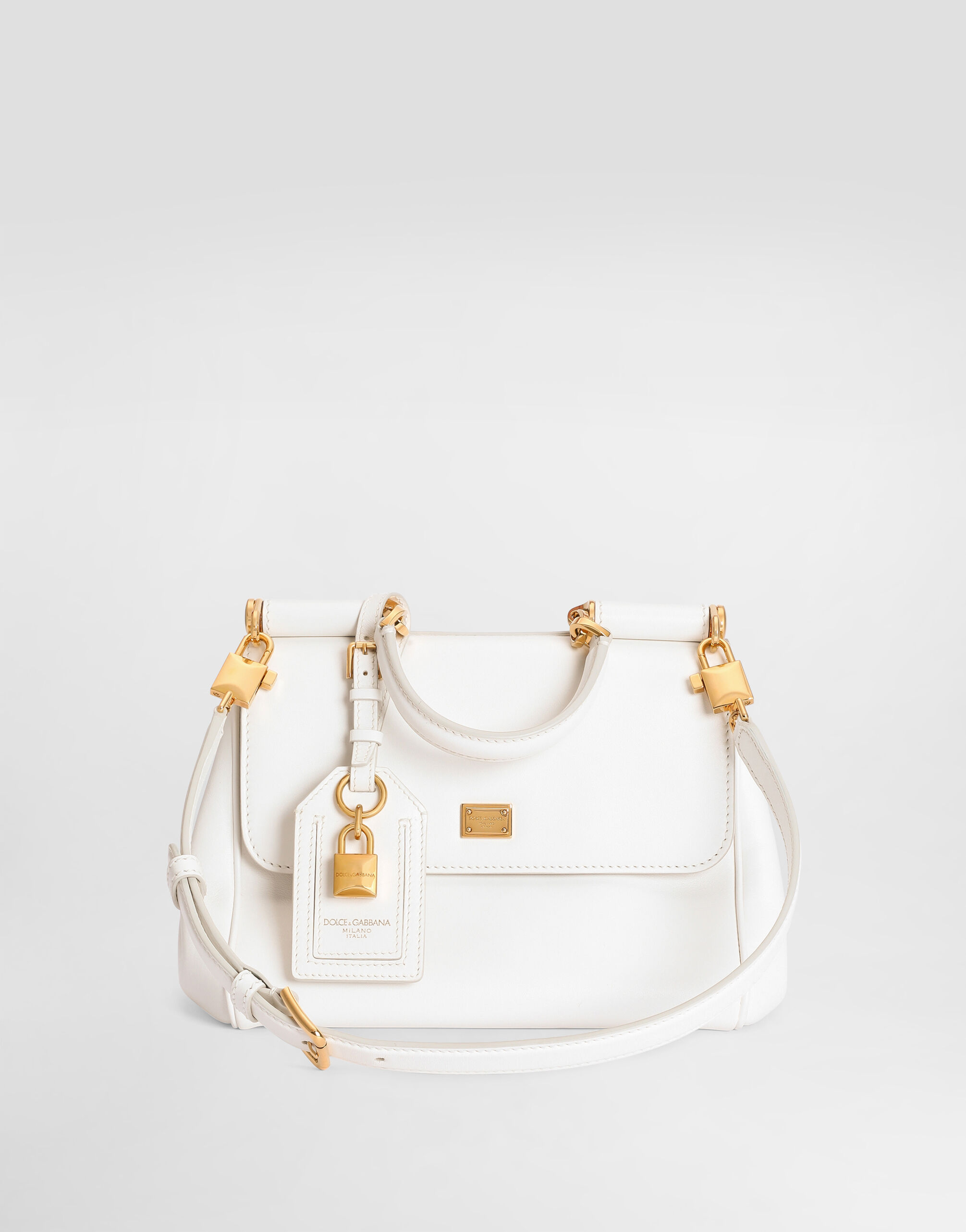 Small My Sicily handbag in calfskin in White for Women