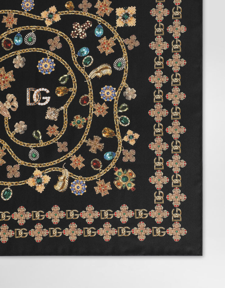Dolce & Gabbana Tuch 50 x 50 aus Seidentwill Mehrfarbig FN093RGDDAW