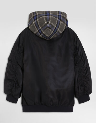 Dolce & Gabbana Twill bomber jacket with logo  L4JB8IFUS44