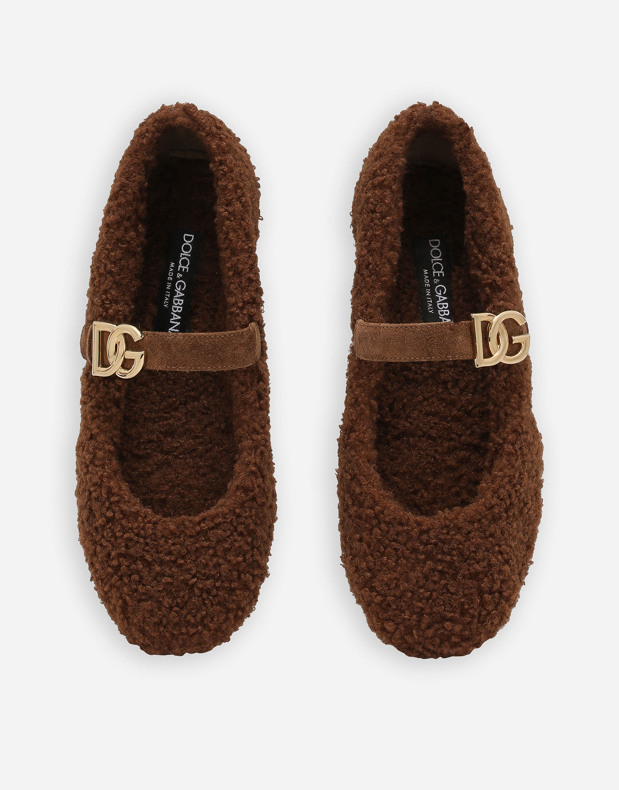 Faux fur hot sale flats