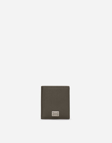 Dolce & Gabbana Dauphine-print calfskin bifold card holder Black BP0330AV956