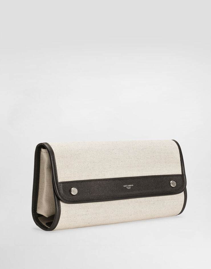 Dolce & Gabbana Atene salt&pepper and calfskin necessaire Multicolor BP3438AG440