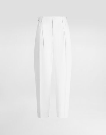 Dolce & Gabbana Wool faille trousers Dolce & Gabbana Wool faille trousers White GP1R4TFU2Z8