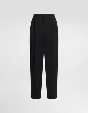 Dolce & Gabbana Pantalones en lana Blue GP10DTFUBG3