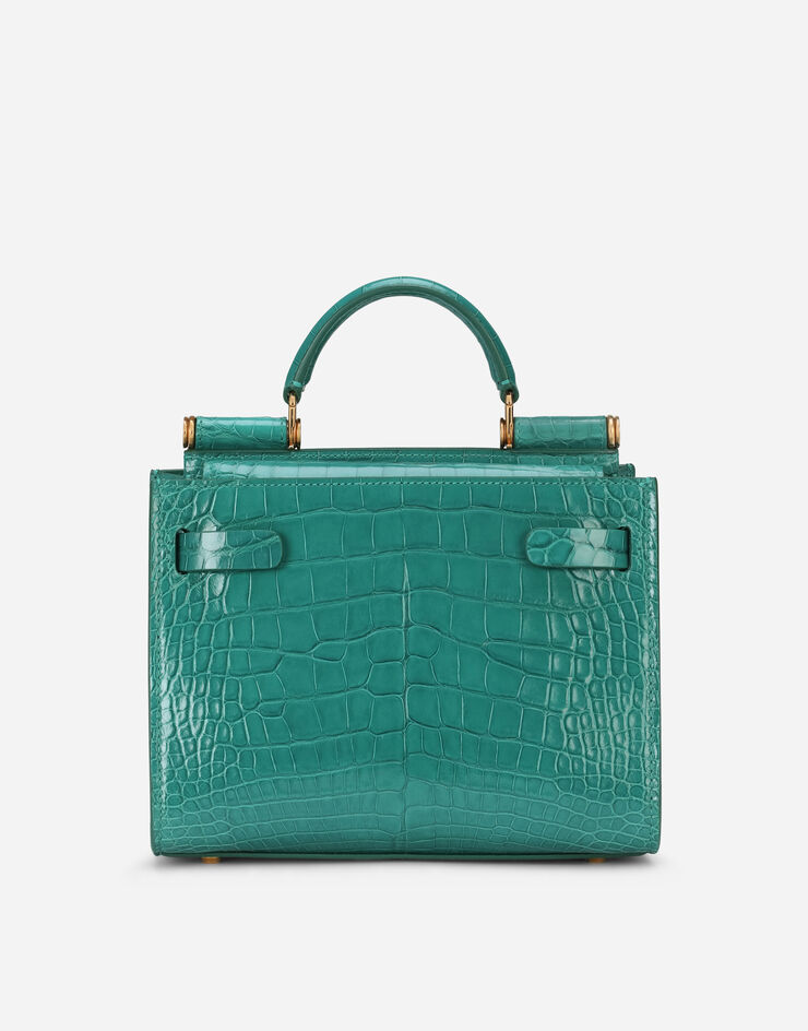 Dolce & Gabbana Small alligator skin Sicily 62 bag Green BB6836A2R08