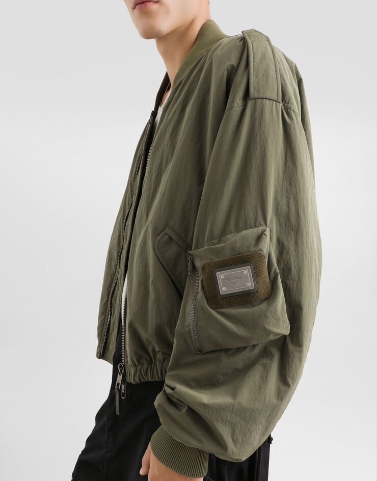 Dolce & Gabbana Wavy nylon bomber jacket Multicolor G9BZSTHUMUE