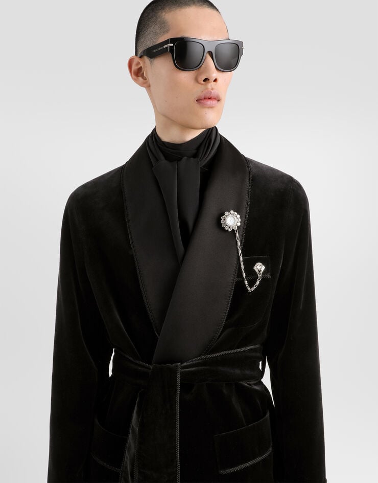 Dolce & Gabbana Velvet sicilia light jacket Dolce & Gabbana Velvet sicilia light jacket Black G2VG0TGK446